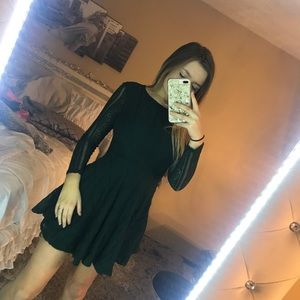 dark green lace dress